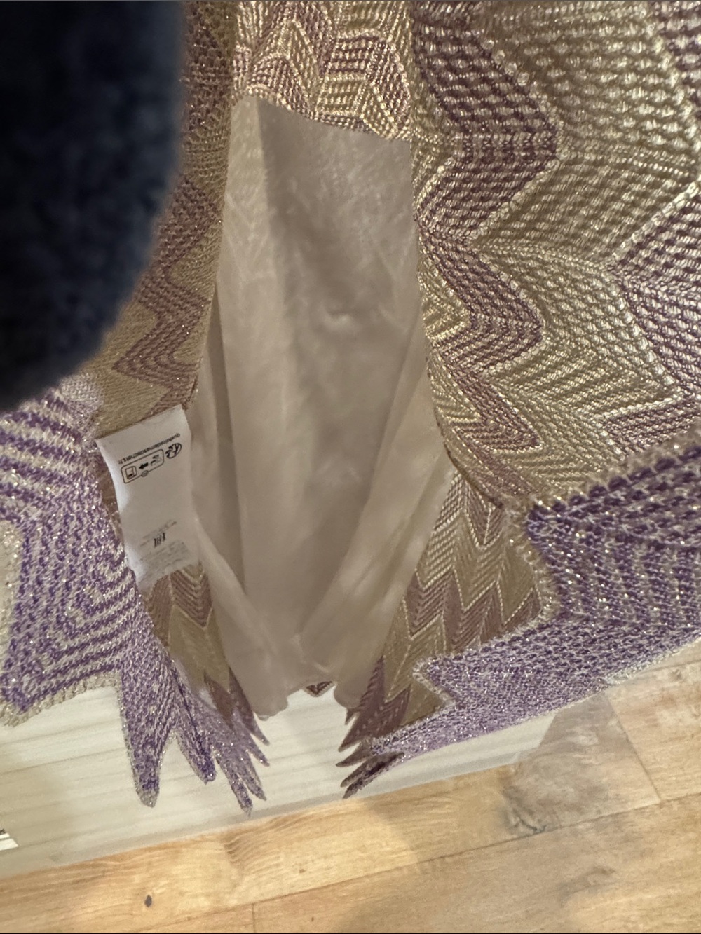 Missoni Lavender & Cream Chevron Knit Sleeveless Dress - Picture 6 of 9